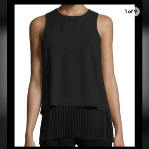 Theory Womens Anastaza Sleeveless Tank Top Blouse Black Size Black Size S